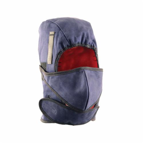 OccuNomix MiraCool® LM660 Premium Mid Length Twill Winter Liner With Mouthpiece, XL, Navy Blue, Polyester, Hook and Loop Closure