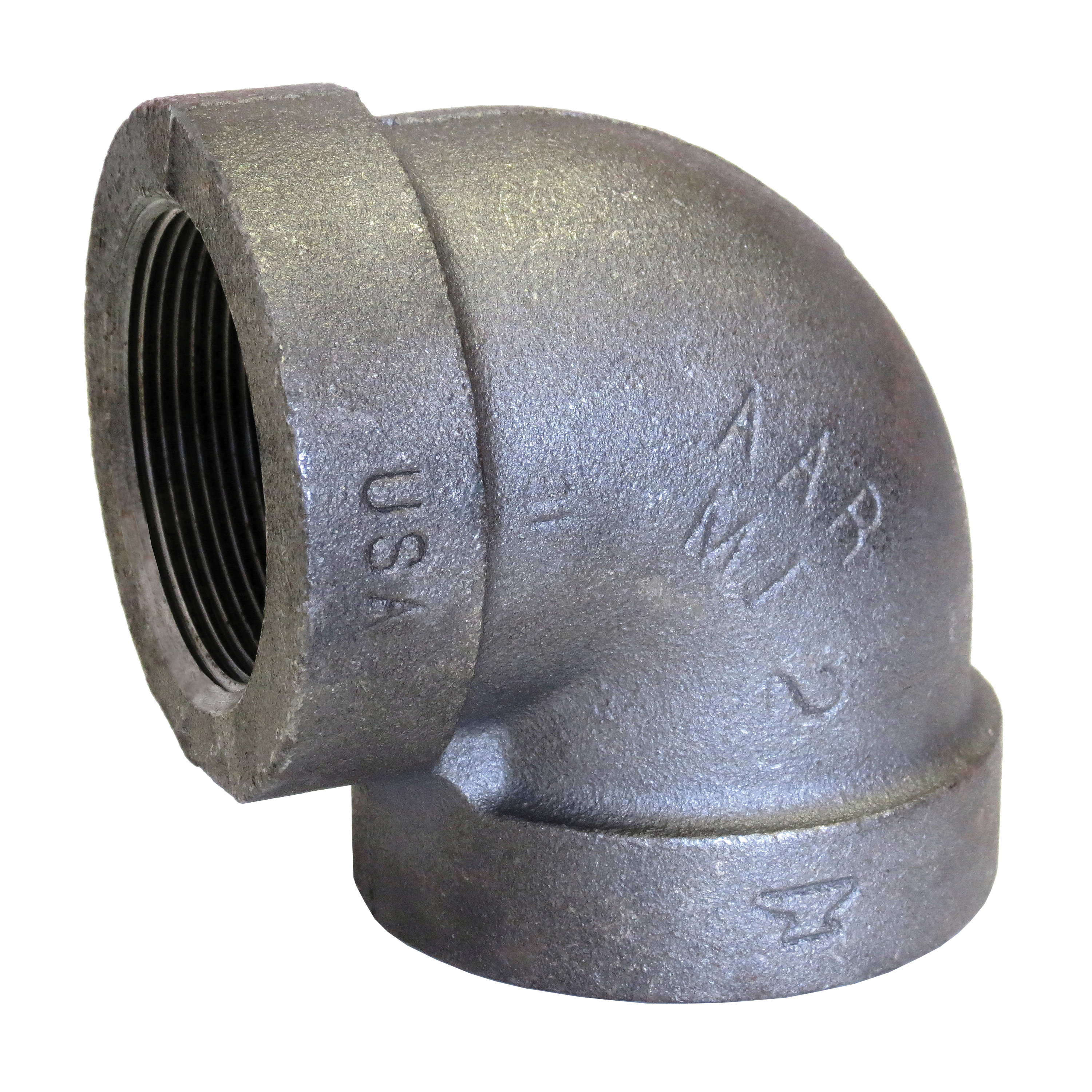 Anvil® 0310501408 FIG 1161 90 deg Straight Pipe Elbow, 1-1/2 in Nominal, FNPT End Style, 300 lb, Malleable Iron, Black Oxide, Domestic