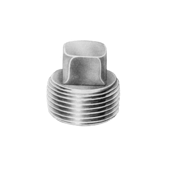 Anvil® 0318901444 Square Head Solid Plug, 1/8 in Nominal, MNPT End Style, 125 lb, Merchant Steel, Black Oxide, Domestic