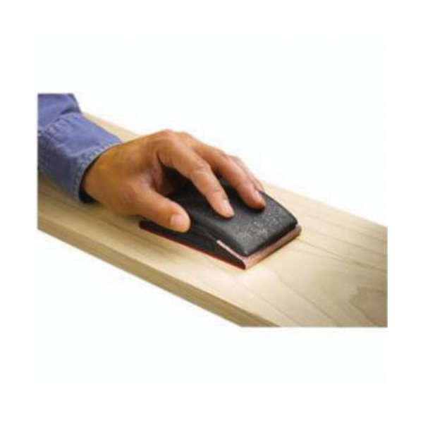 Norton® 07660701889 Hand Sanding Block, 5 in L x 2-3/4 in W, Rubber Abrasive, Slotted Jaws Attachment
