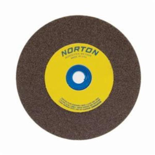 Norton® Gemini® 07660788225 57A Alundum® Straight Bench and Pedestal Grinding Wheel, 5 in Dia x 1 in THK, 1 in Center Hole, 60/80 Grit, Aluminum Oxide Abrasive