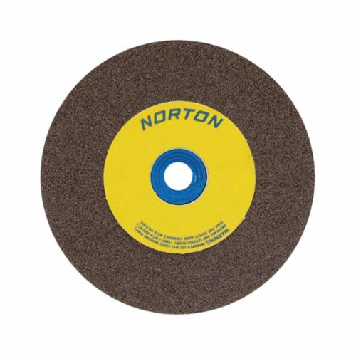 Norton® Gemini® 07660788280 57A Alundum® Straight Bench and Pedestal Grinding Wheel, 8 in Dia x 1 in THK, 1 in Center Hole, 100/120 Grit, Aluminum Oxide Abrasive