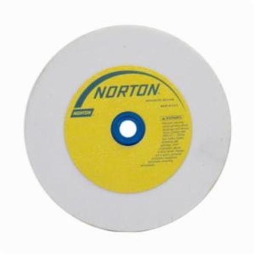 Norton® Premium Alundum® 07660788247 38A Straight Bench and Pedestal Grinding Wheel, 6 in Dia x 3/4 in THK, 1 in Center Hole, 100 Grit, Aluminum Oxide Abrasive