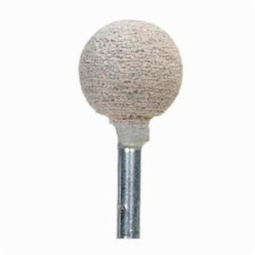 Norton® 61463622657 Cotton Fiber Mounted Point, B121 Ball Point, 1/2 in Dia x 1/2 in L Head, 1/8 in Dia Shank