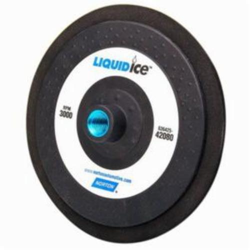 Norton® Liquid Ice®NorGrip® 63642542080 Low Profile Backup Pad, 8 in Dia Pad, Hook and Loop Attachment