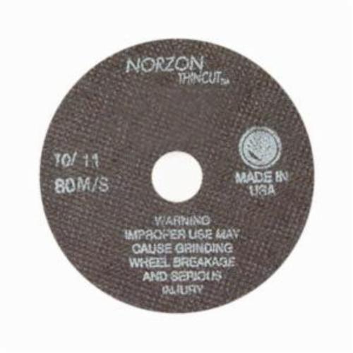 Norton®NorZon Plus® RightCut™ 66252809829 Small Diameter Cut-Off Wheel, 5 in Dia x 0.05 in THK, 7/8 in Center Hole, 36 Grit, Ceramic Alumina Abrasive