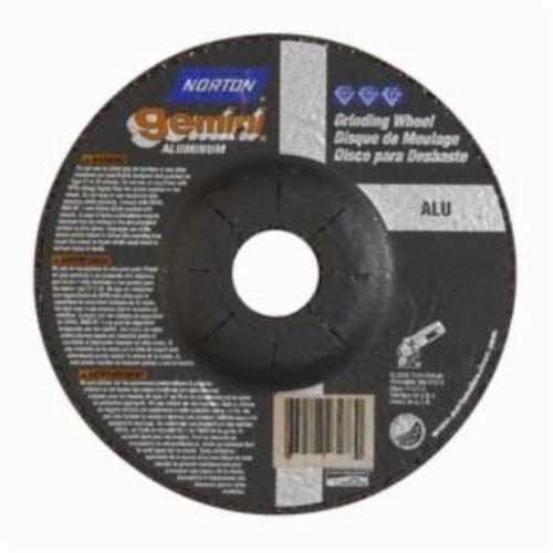 Norton® Gemini® 66252842039 DC514GALU Mini Cut-Off Wheel With Quick-Change Hub, 5 in Dia x 1/4 in THK, 7/8 in Center Hole, 46 Grit, Aluminum Oxide Abrasive