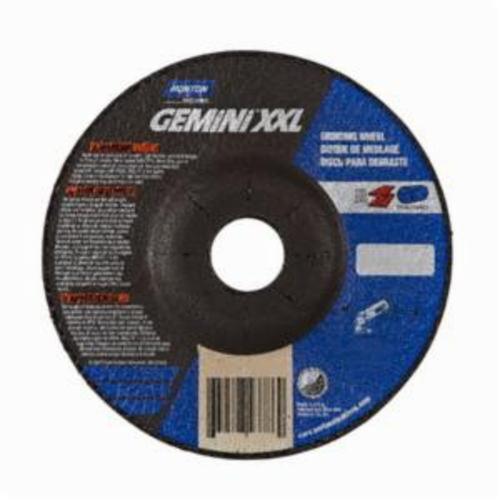 Norton® Gemini® 66252843786 DC514GXXL Type 27 Depressed Center 2XL Cut-Off Wheel, 5 in Dia x 1/4 in THK, 7/8 in Center Hole, 24 Grit, Aluminum Oxide Abrasive