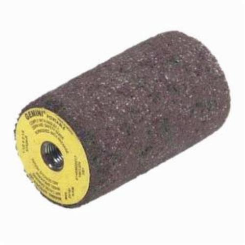 Norton® Metal 24™ 66253349755 Portable Snagging Plug With NFRH Steel Bushing, 1-1/2 in Max Diameter, 2-1/2 in THK Head, 24 Grit, Extra Coarse Grade, Aluminum Oxide Abrasive