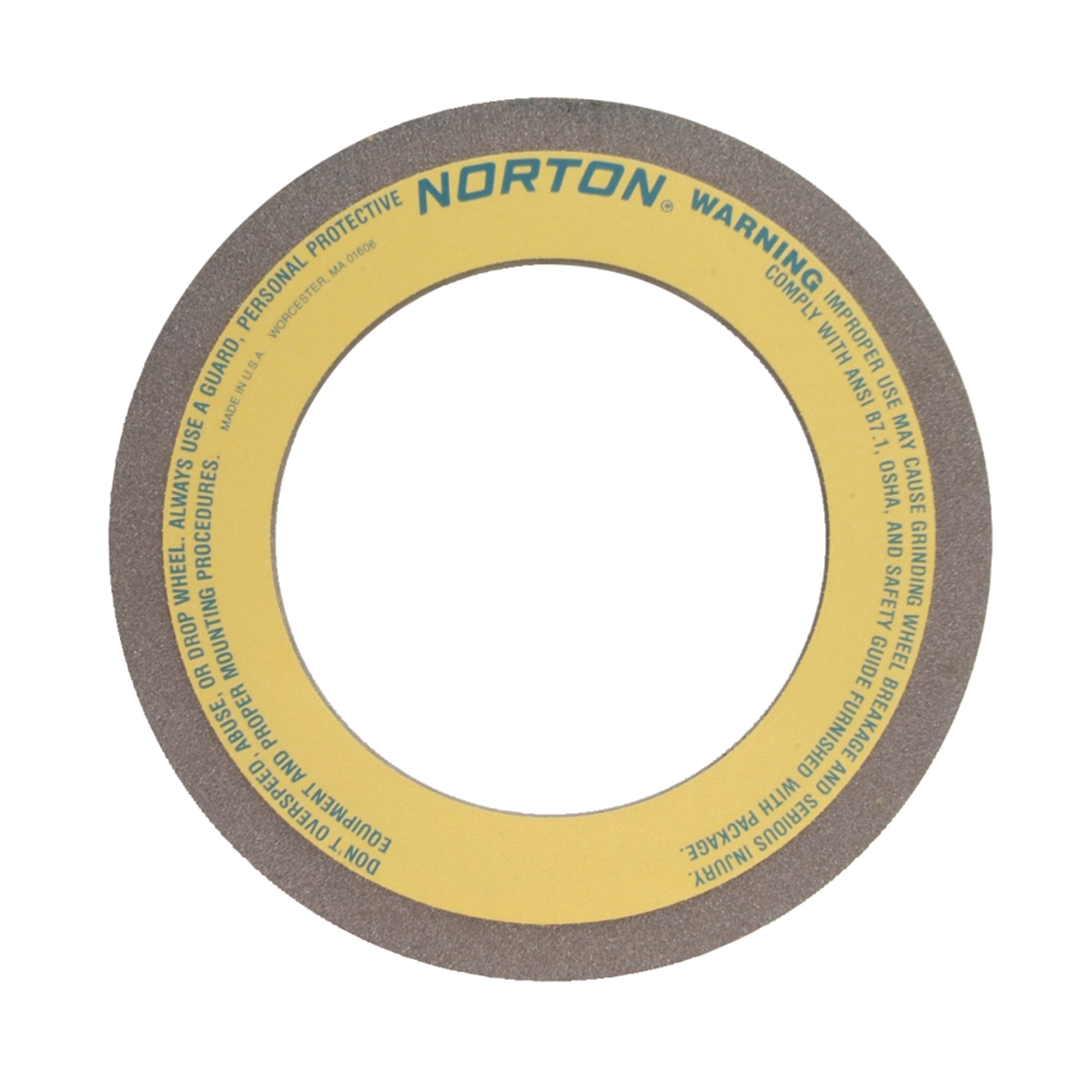 Norton® 66253465001 57A Centerless Grinding Wheel, 16 in Dia x 4 in THK, 10 in Center Hole, 80 Grit, Aluminum Oxide Abrasive
