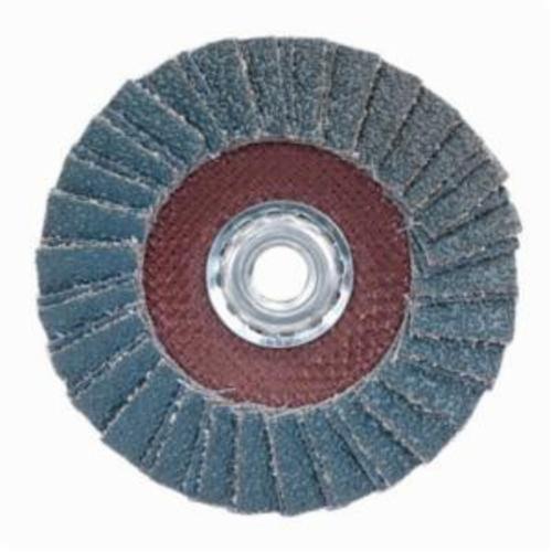 Norton® PowerFlex® 66254419997 R828 Arbor Thread Standard Density Coated Abrasive Flap Disc, 4-1/2 in Dia, P80 Grit, Coarse Grade, Zirconia Alumina Abrasive, Type 29 Conical Disc