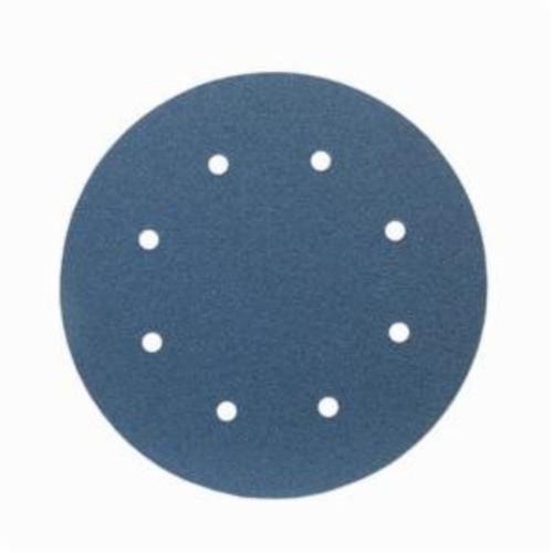 Norton®BlueFire® 66261123582 H875P PSA Coated Abrasive Disc, 8 in Dia Disc, 80 Grit, Coarse Grade, Ceramic Alumina Abrasive, Paper Backing