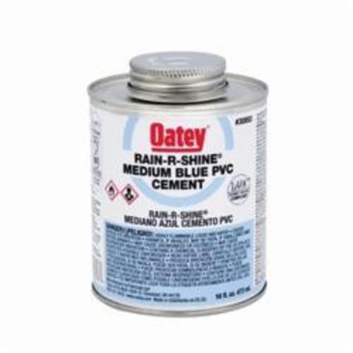 Oatey® Rain-R-Shine® 30893 Low VOC Medium Body PVC Cement, 16 oz Container, Blue