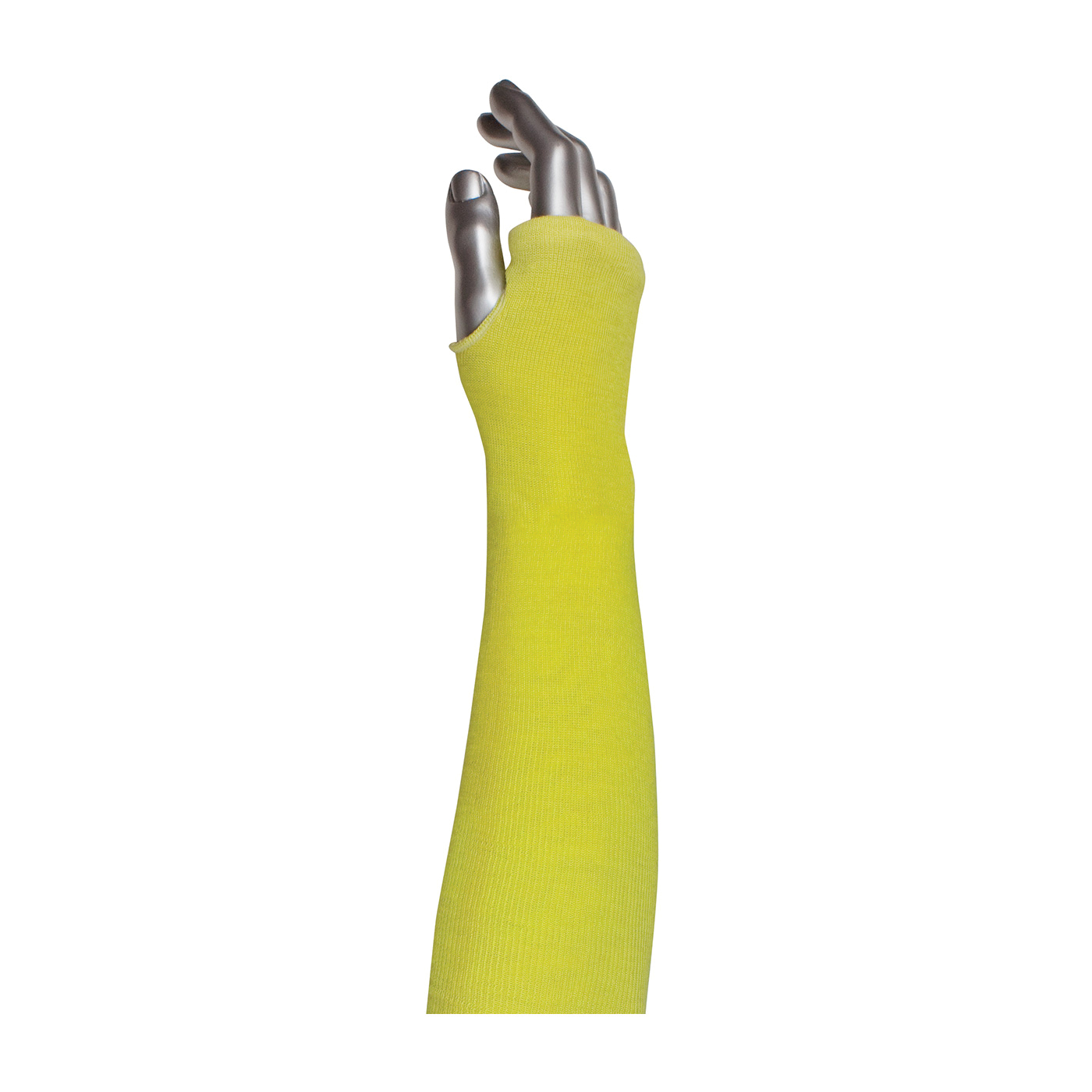 PIP® Kut Gard® 10-KS14STO 10-KSSTO Cut-Resistant Sleeves With Thumb Hole, 14 in L x 2 ply THK, Kevlar®, Yellow