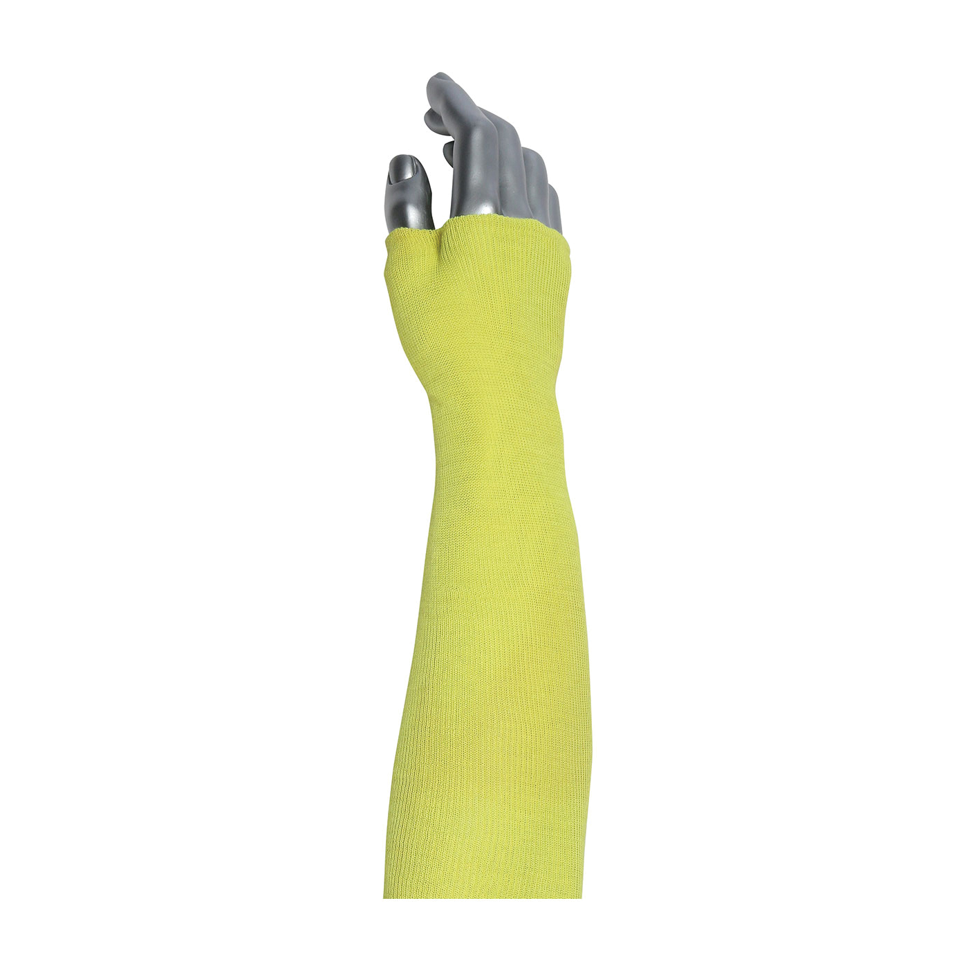PIP® Kut Gard® 10-KS18TT 10-KSTT Cut-Resistant Sleeves With Thumb Tack, 18 in L x 2 ply THK, Kevlar®, Yellow
