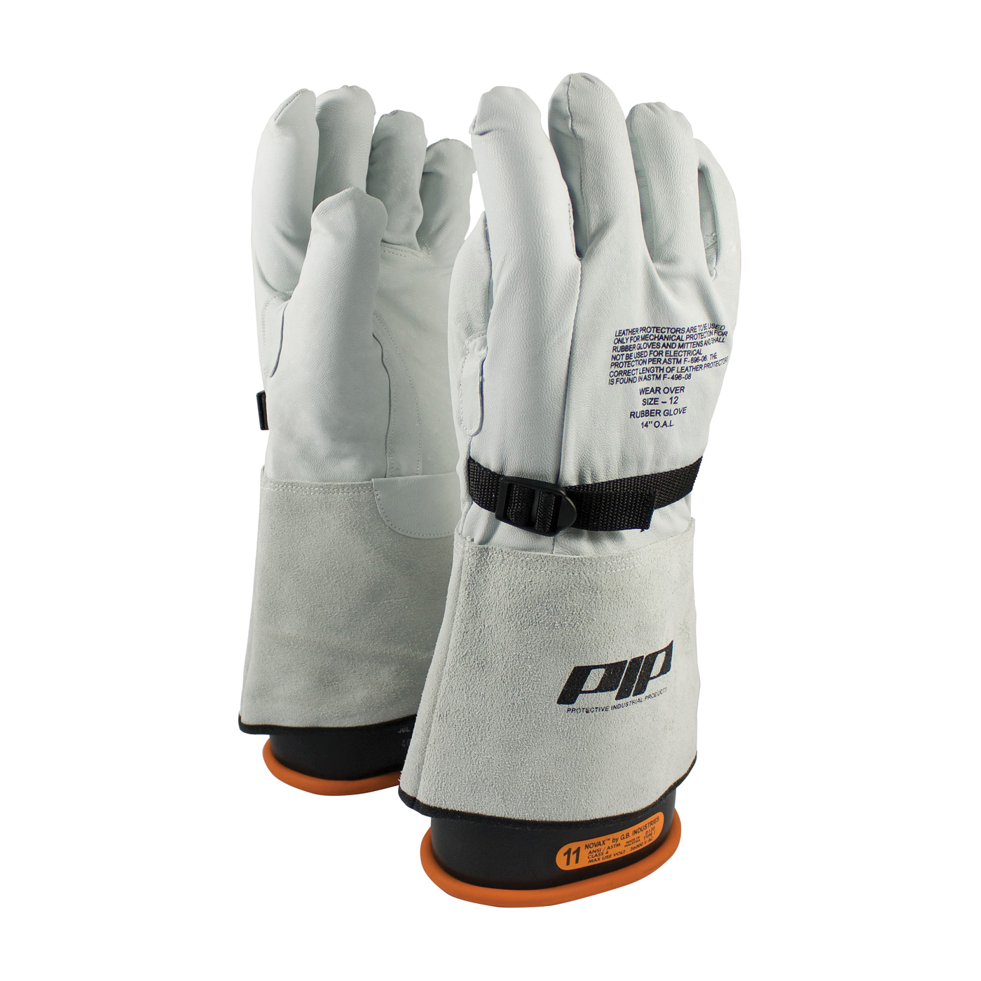 PIP® 148-6000 148-6000 General Purpose Gloves, Leather Palm, Full Finger/Straight Thumb Style, Top Grain Goatskin Leather Palm, Top Grain Goatskin Leather, Natural, Gauntlet Cuff, Uncoated Coating, Resists: Abrasion, Unlined Lining