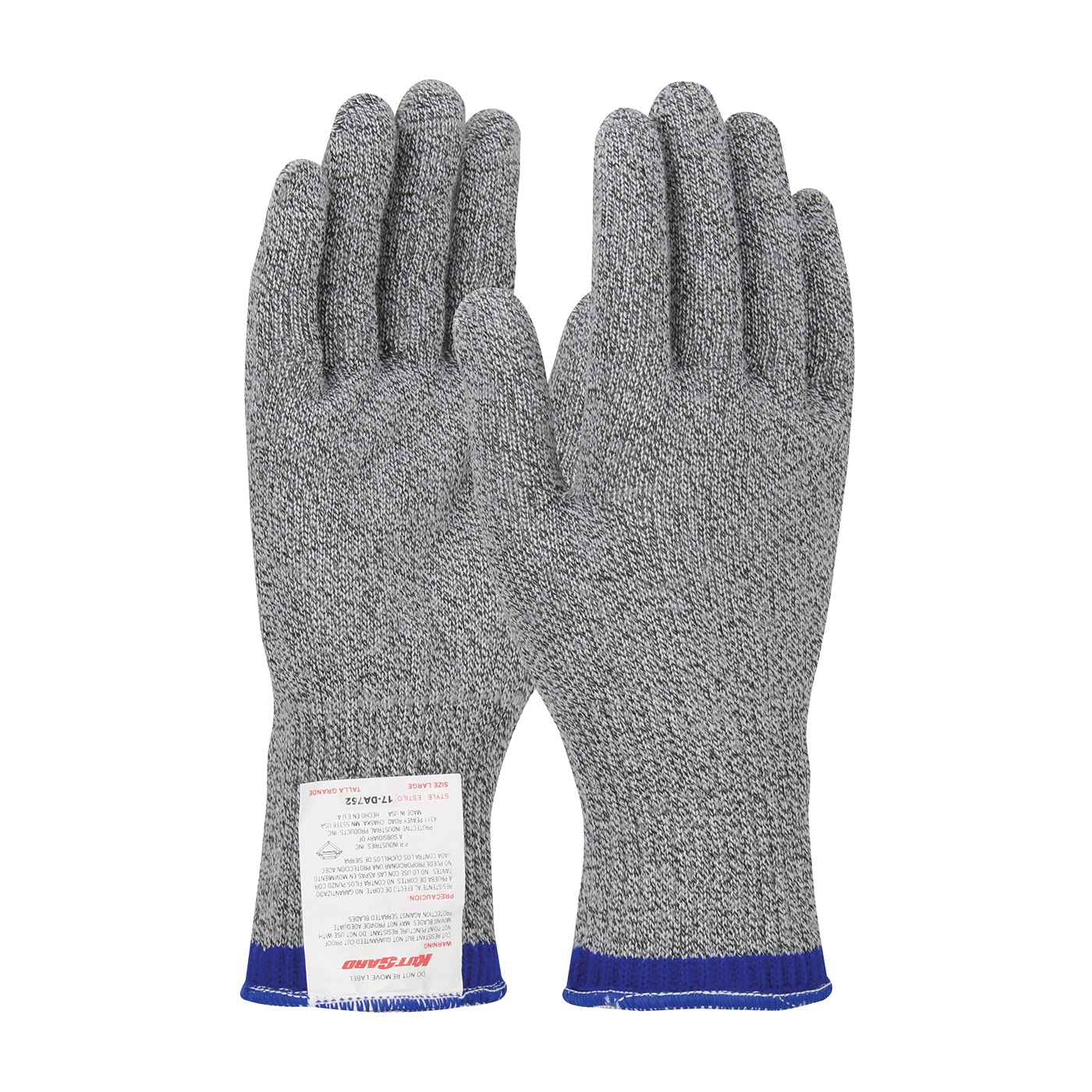 PIP® Kut-Gard® 17-DA752 Medium Weight Unisex Cut Resistant Gloves, ACP/Dyneema®/Polyester, Elastic Knit Wrist Cuff, Resists: Abrasion, Chemical and Cut, ANSI Cut-Resistance Level: A6