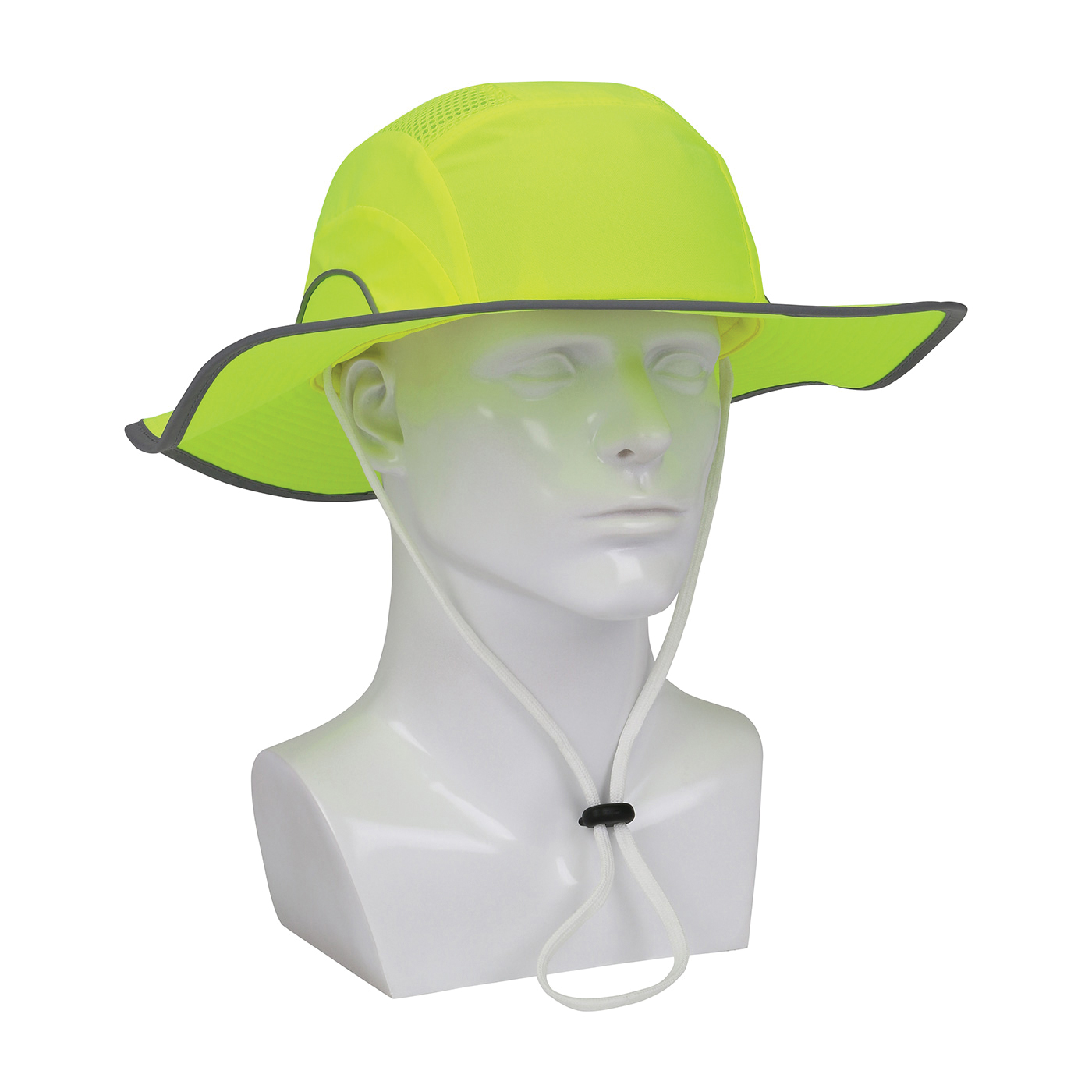 PIP® HARDCAP A1+™ 282-AFB375-LY Adjustable Back Full Brim Ranger Style Bump Cap, OS, Hi-Viz Lime Yellow, HDPE with EVA Foam Padding Liner/Polyester Cap, Adjustable Chinstrap Suspension, Specifications Met: EN812 A1