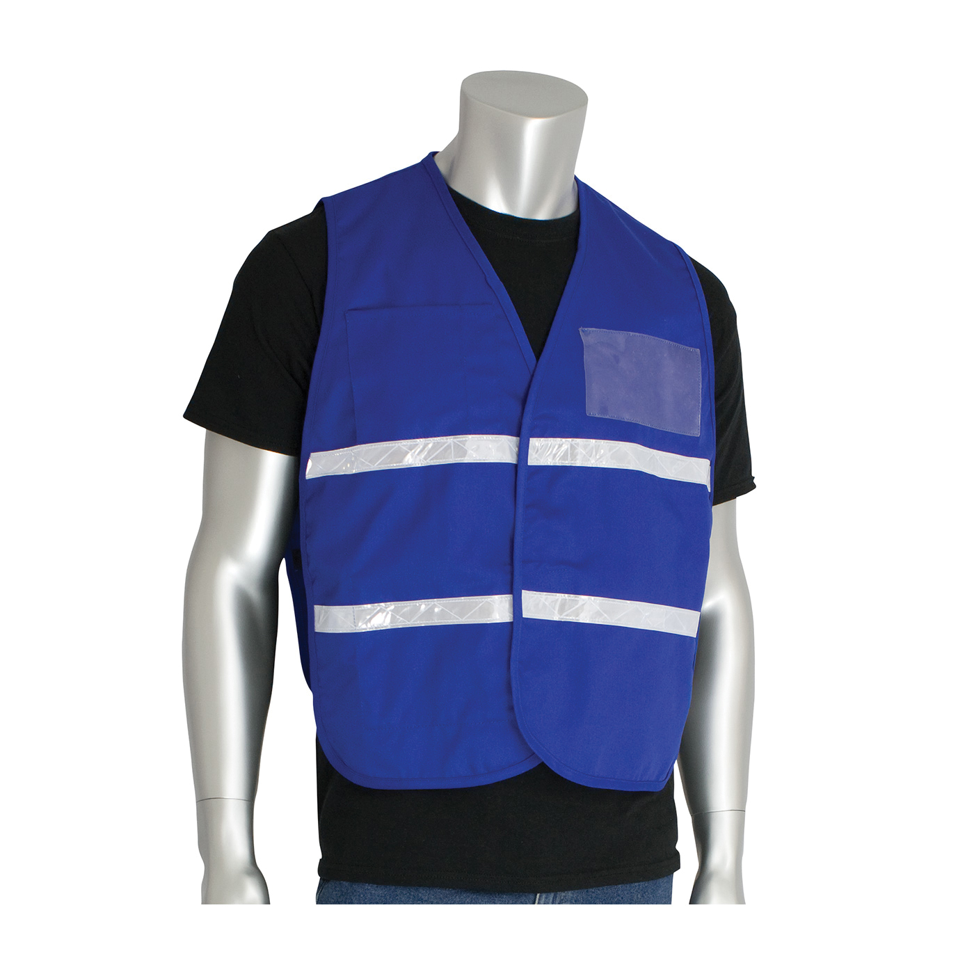 PIP® 300-1504/2X-3X Incident Command Vest, 2XL/3XL, Royal Blue, Polyester, 42.1 in Chest, Hook and Loop Closure