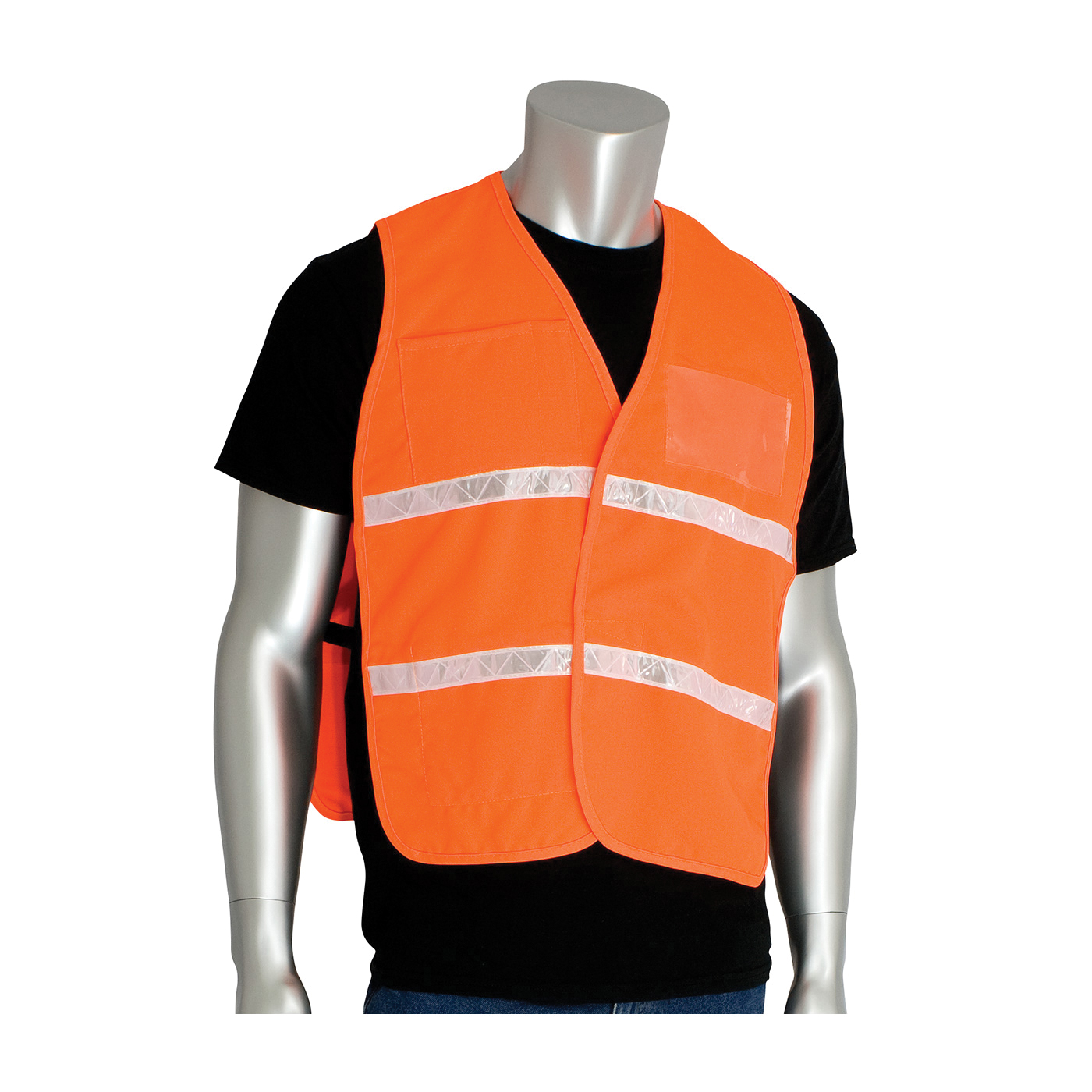 PIP® 300-2512/4X-5X 300-2500 Non-ANSI Incident Command Vest, 4XL/5XL, Hi-Viz Orange, 35% Cotton/65% Polyester, Hook and Loop Closure, 4 Pockets