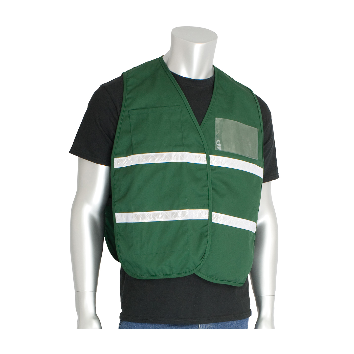 PIP® 300-2514/4X-5X 300-2500 Non-ANSI Incident Command Vest, 4XL/5XL, Forest Green, 35% Cotton/65% Polyester, Hook and Loop Closure, 4 Pockets