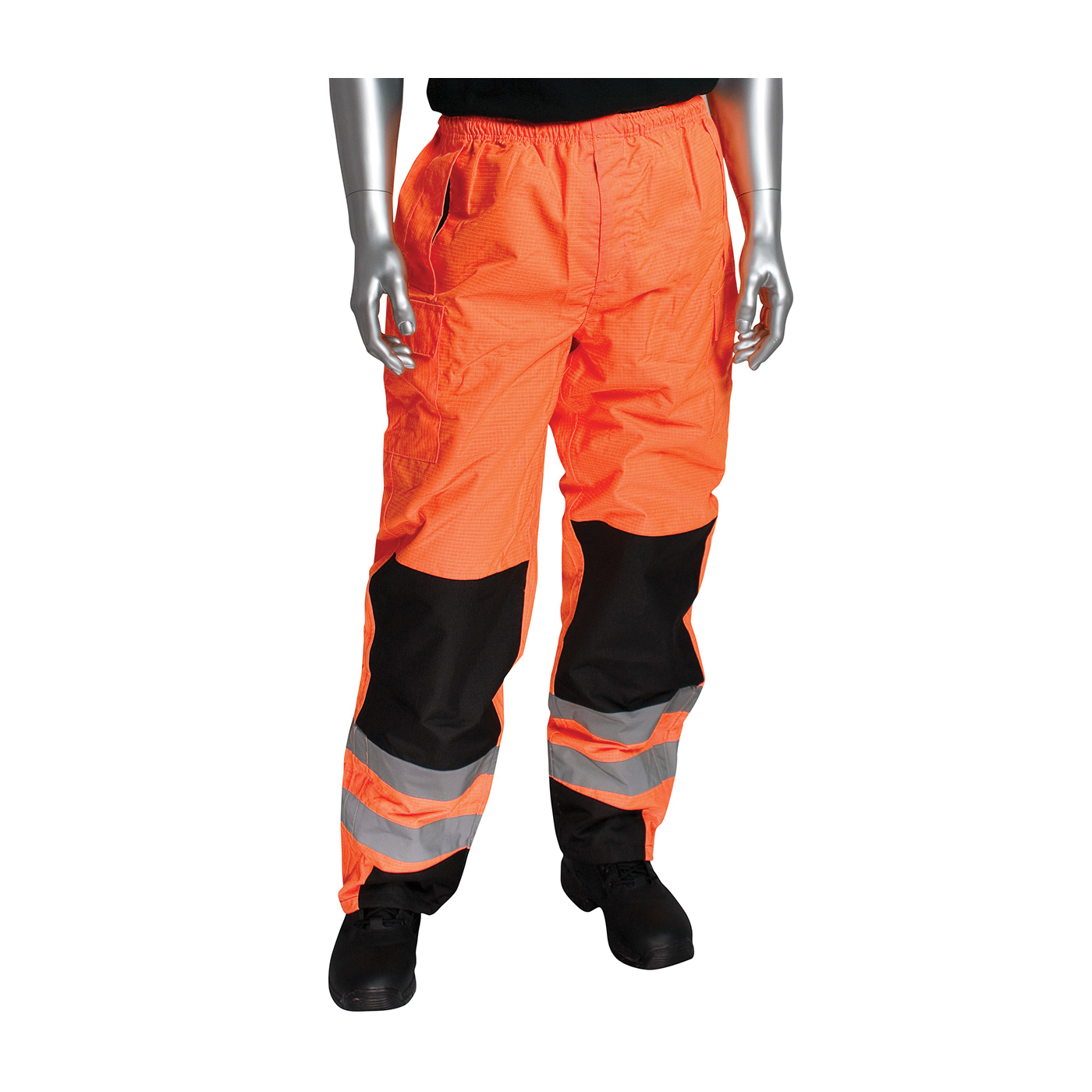 PIP® 318-1771-OR/5X Non-Breathable Ripstop Reinforced Hi-Visibility Overpant, 23.6 in Waist, Hi-Viz Orange, Polyester