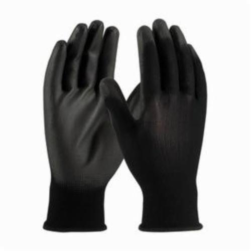 PIP® 33-B115 General Purpose Gloves, Coated, Polyurethane Palm, Polyester, Black, Continuous Knit Wrist Cuff, Polyurethane Coating, Resists: Abrasion, Cut, Puncture and Tear, Polyester Lining, Seamless Knit