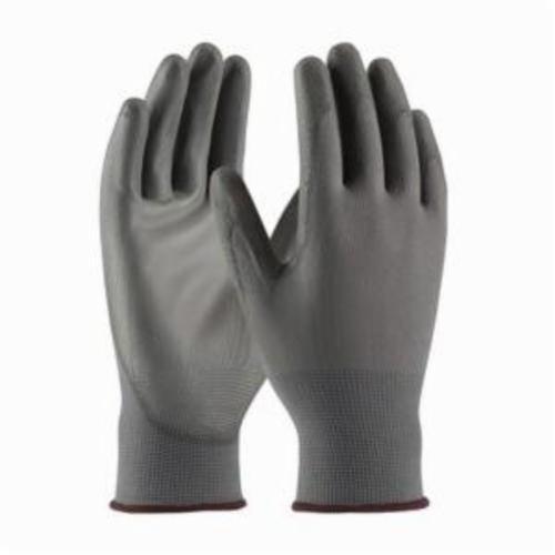 PIP® 33-G115 General Purpose Gloves, Coated, Polyurethane Palm, Polyester, Gray, Continuous Knit Wrist Cuff, Polyurethane Coating, Resists: Abrasion, Cut, Puncture and Tear, Polyester Lining, Seamless Knit
