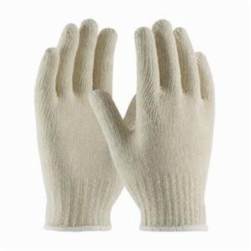 PIP® 35-C103 Economy Weight General Purpose Gloves, Coated, Cotton/Polyester Palm, 7 ga 65% Cotton/35% Polyester, Natural, Continuous Knit Wrist Cuff, Uncoated Coating, Unlined Lining, Full Finger/Seamless
