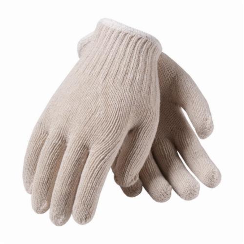 PIP® 35-C110 Medium Weight General Purpose Gloves, Cotton/Polyester Palm, 7 ga 65% Cotton/35% Polyester, Natural, Continuous Knit Wrist Cuff, Uncoated Coating, Cotton/Polyester Lining, Seamless Knit