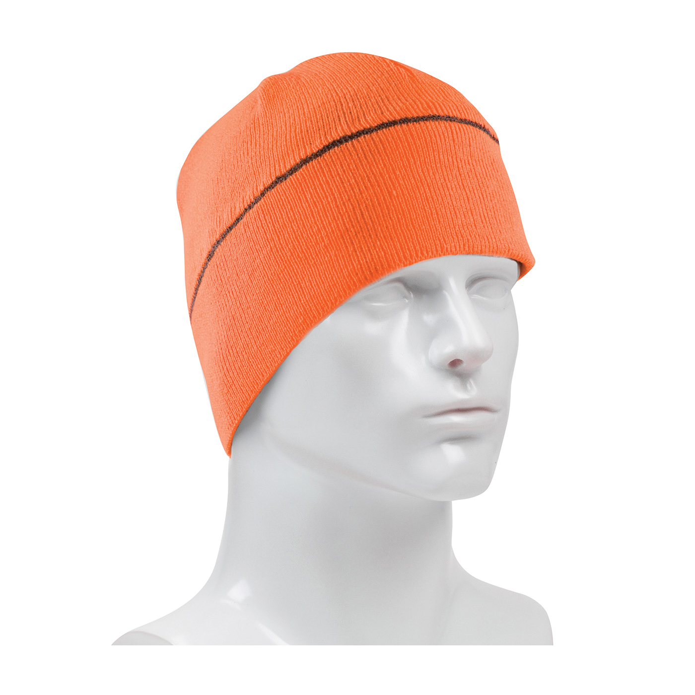 PIP® 360-BEANNIEOR Winter Beanie Cap With Reflective Stripe, OS, Hi-Viz Orange, Polyester