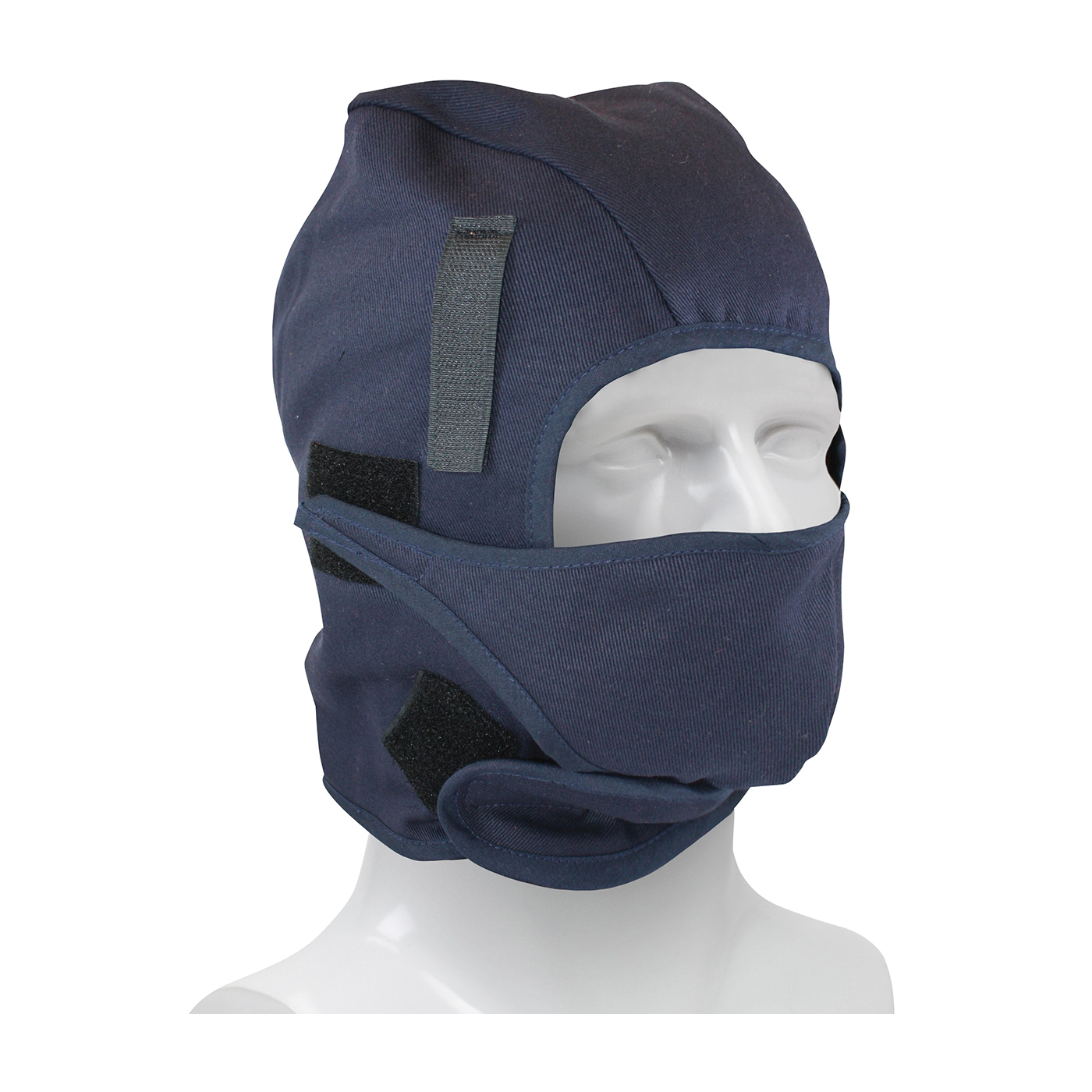 PIP® 364-ML2FMP 2-Layer Winter Liner With Mouthpiece and FR Treated Outer Shell, Universal, Navy Blue, Cotton Twill FR Main Fabric/Polyester Fleece Lining, Hook and Loop Closure