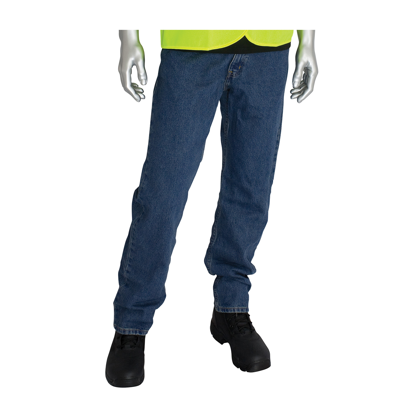PIP® 385-FRRJ-4430 Carpenter Jeans, 44 in Waist, 30 in L Inseam, Blue Denim, Cotton