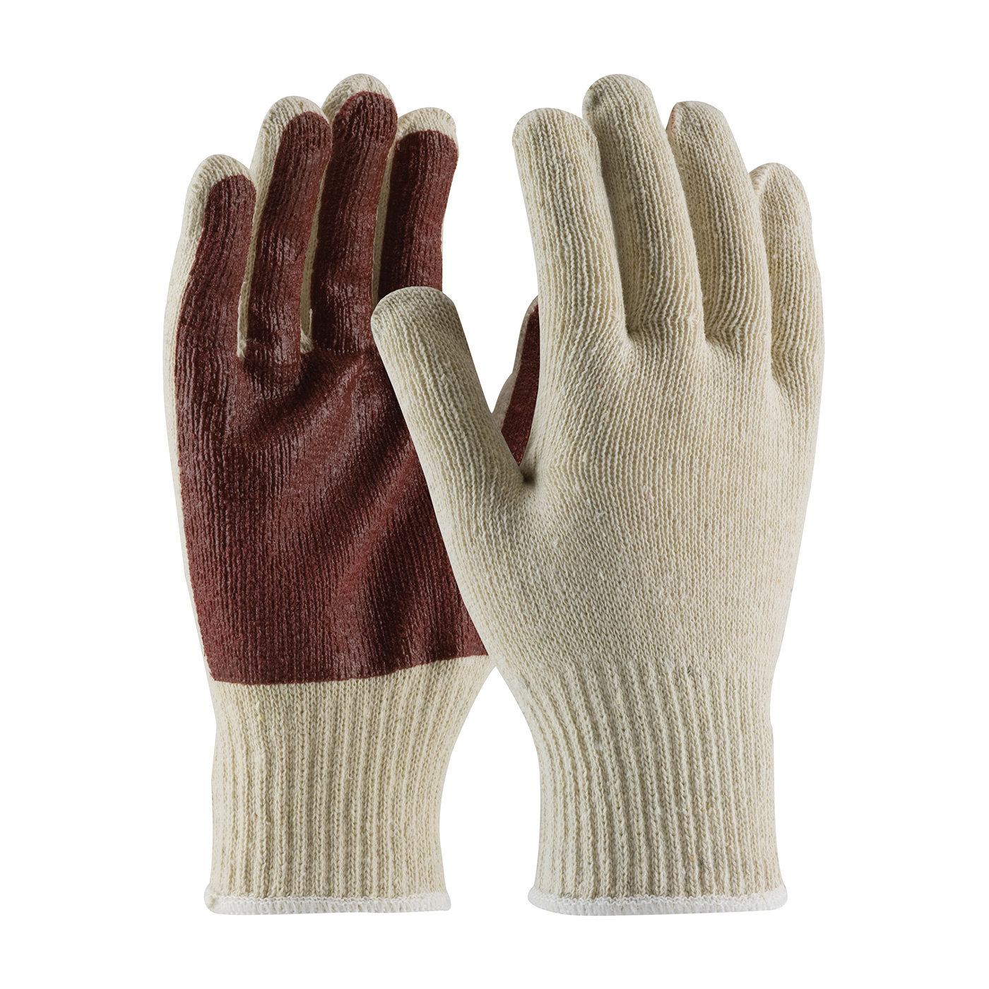 PIP® 38-N2110PC/XL Gloves, Coated, Full Finger/Seamless Style, XL, Nitrile Palm, Cotton/Polyester, Natural/Rust, Continuous Knit Wrist Cuff, Nitrile Coating, Resists: Abrasion, Cotton/Polyester Lining