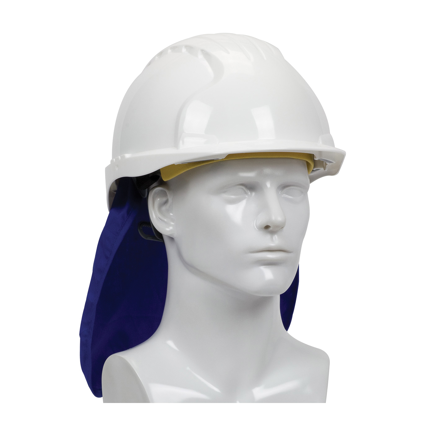 PIP® EZ-Cool® 396-405-BLU Hard Hat Cooling Pad With Neck Shade, Evaporation Cooling, For Use With EZ-Cool® Hard Hat, Hook and Loop Attachment