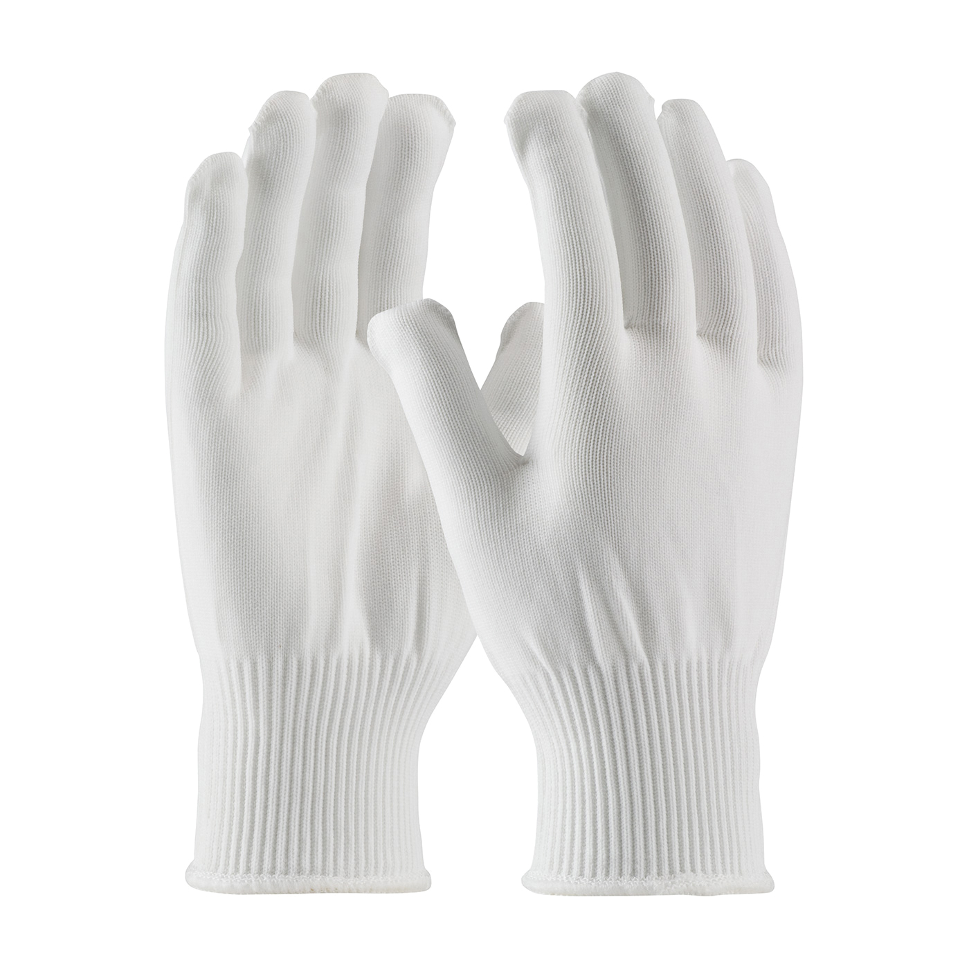 PIP® CleanTeam® 40-750/L Medium Weight Gloves, Clean Environment, Clute Cut/Full Finger/Straight Thumb/Seamless Knit Style, L, Nylon Palm, Nylon, White, Knit Wrist Cuff, Uncoated Coating, Resists: Abrasion and Cut, Nylon Lining