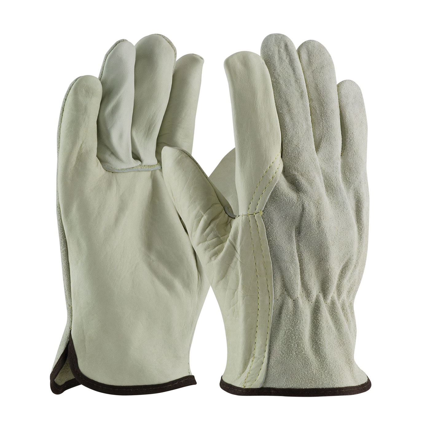 PIP® 68-162SB/S Regular Grade General Purpose Gloves, Drivers, S, Top Grain Cowhide Leather Palm, Top Grain Cowhide Leather, Natural, Slip-On Cuff, Uncoated Coating, Resists: Abrasion, Unlined Lining, Wing Thumb