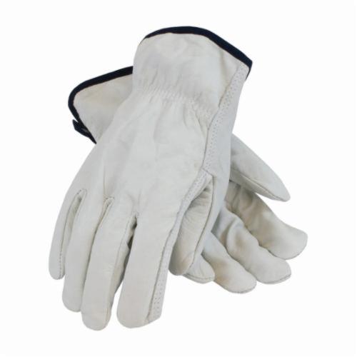 PIP® 68-103 Regular Grade General Purpose Gloves, Drivers, Top Grain Cowhide Leather Palm, Top Grain Cowhide Leather, Natural, Slip-On Cuff, Uncoated Coating, Resists: Abrasion, Unlined Lining, Straight Thumb