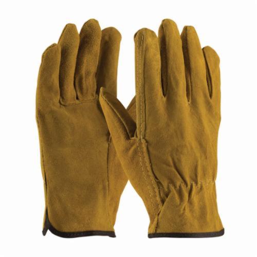 PIP® 69-138 Regular Grade General Purpose Gloves, Drivers, Split Cowhide Leather Palm, Split Cowhide Leather, Brown, Slip-On Cuff, Uncoated Coating, Resists: Abrasion, Unlined Lining, Straight Thumb