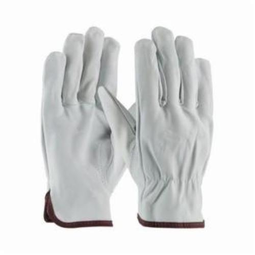 PIP® 71-3600 Industrial Grade General Purpose Gloves, Drivers, Top Grain Goatskin Leather Palm, Top Grain Goatskin Leather, Natural, Slip-On Cuff, Resists: Abrasion, Unlined Lining, Keystone Thumb