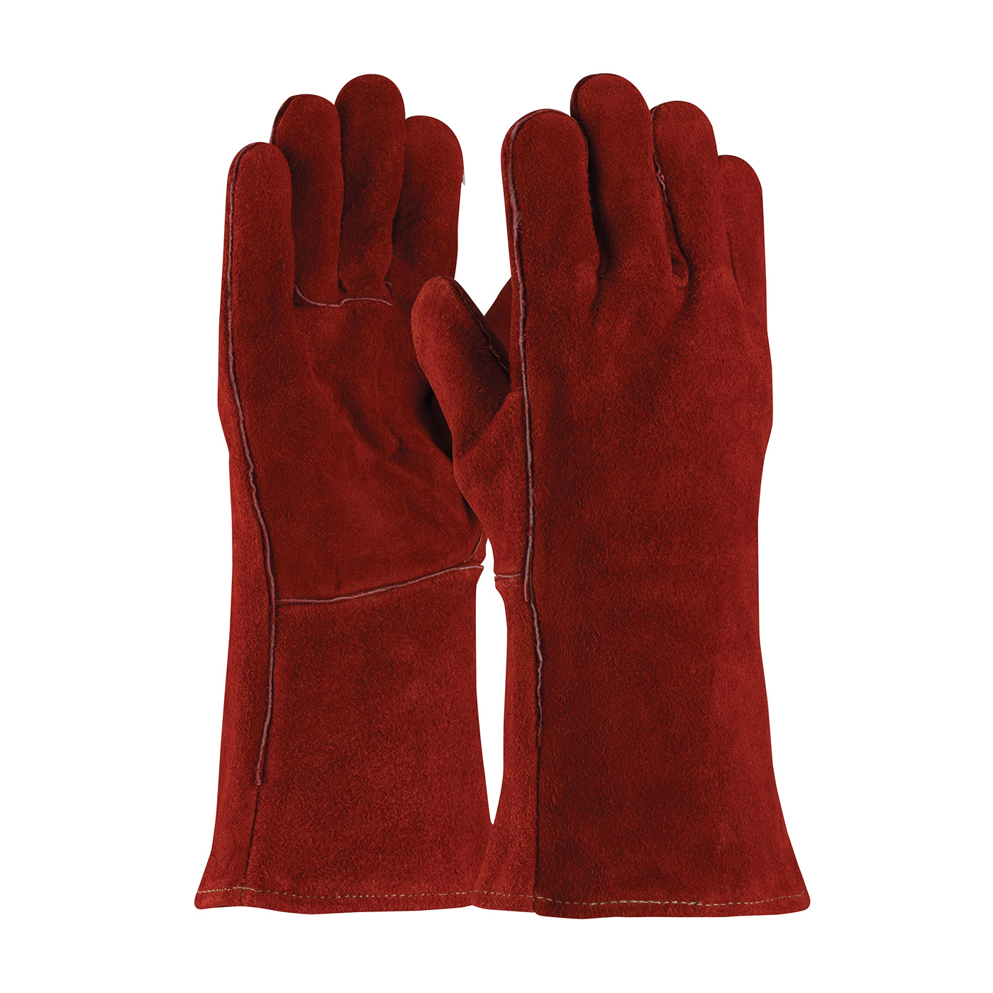 PIP® Red Viper™ 73-7015A Welding Gloves, L, Split Cowhide Leather, Russet, Cotton, Leather Gauntlet Cuff, 13-1/2 in L, 1.2 mm Glove Material Thickness