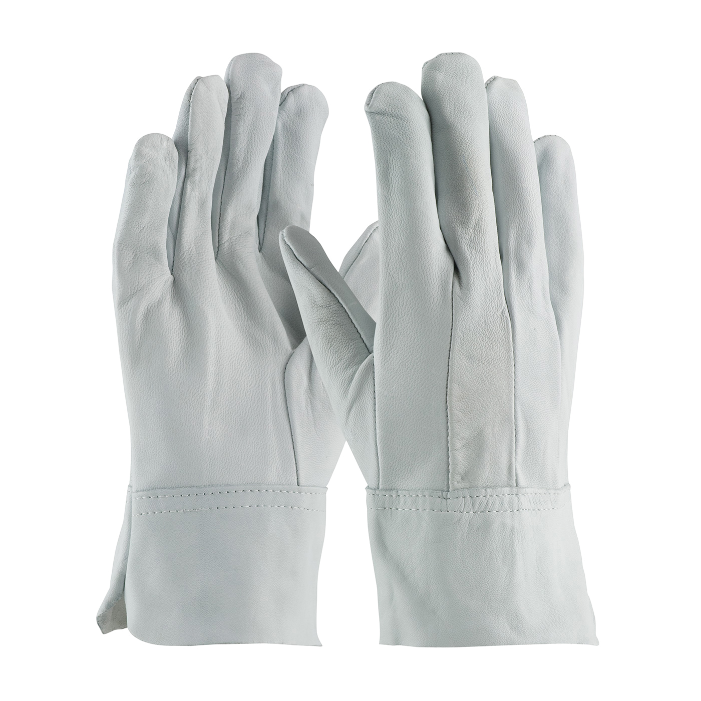 PIP® 75-4904/S MIG/TIG Welding Gloves, S, Top Grain Goat Skin Leather, Gray, Unlined Lining, Band Top/Slip-On Cuff, 9.3 in L, 1.1 mm THK Glove Material