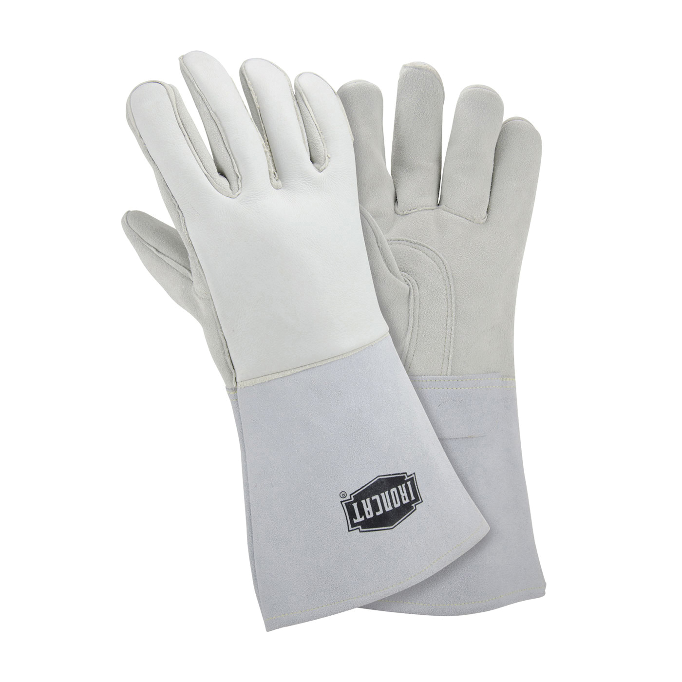 PIP® 9061/M Premium Grade Welding Gloves, M, Kevlar® Thread/Leather, Off-White, Cotton/Foam Lining, Gauntlet Cuff, 14 in L
