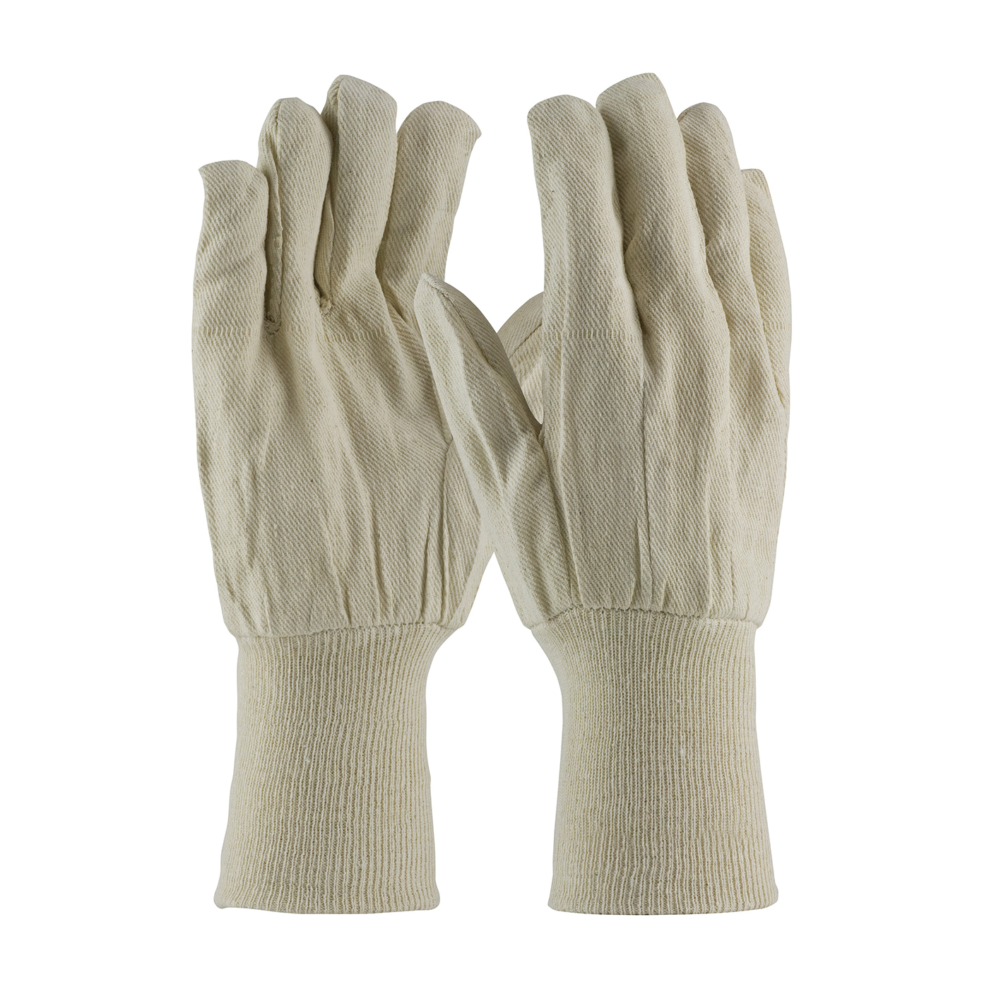 PIP® 90-908/5KW Men's Premium Grade General Purpose Gloves, Multi-Purpose/Work, Clute Cut/Full Finger/Straight Thumb Style, Cotton/Canvas Palm, Cotton Canvas, Natural, Knit Wrist/Extended Cuff, Uncoated Coating, Canvas Lining