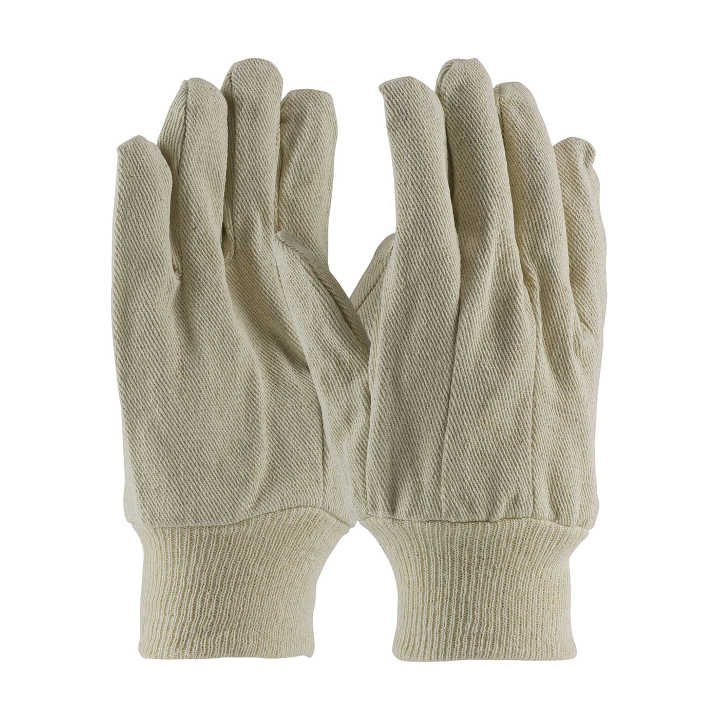 PIP® 90-910I Economy Grade Men's Single Palm General Purpose Gloves, Fabric/Work, Clute Cut/Full Finger/Straight Thumb Style, Universal, Cotton Palm, Cotton, Natural, Knit Wrist Cuff, Uncoated Coating, Resists: Abrasion and Cut, Canvas Lining