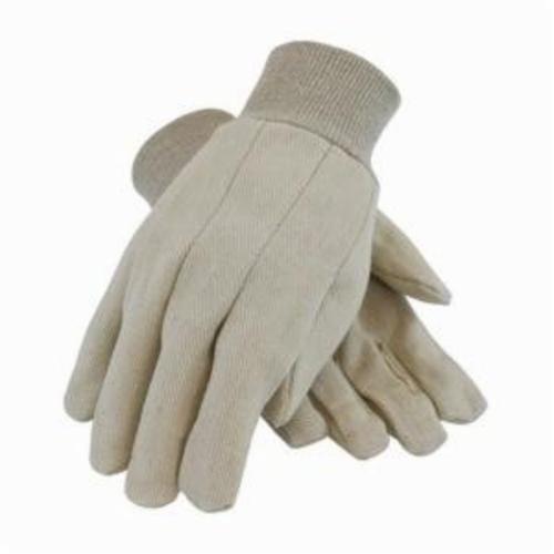 PIP® 90-912I 90-912 Economy Grade Men's General Purpose Gloves, Fabric/Work, Clute Cut/Full Finger/Straight Thumb Style, L, Cotton/Canvas Palm, 65% Cotton/35% Polyester, Natural, Knit Wrist Cuff, Uncoated Coating, Canvas Lining
