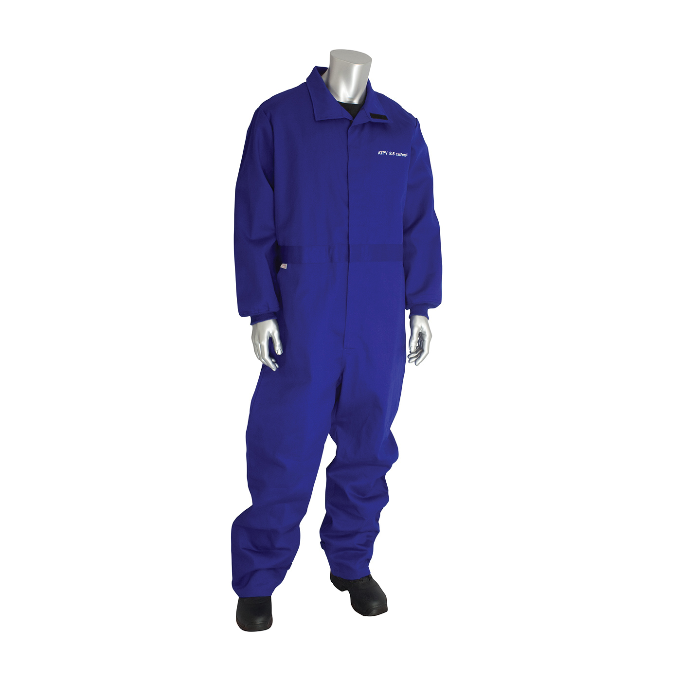 PIP® 9100-2120D/S Flame Resistant Coverall With Vented Back, S, Royal Blue, 90% Cotton/10% Nylon/FR Twill Weave, 36 to 38 in Chest, 32 in L Inseam