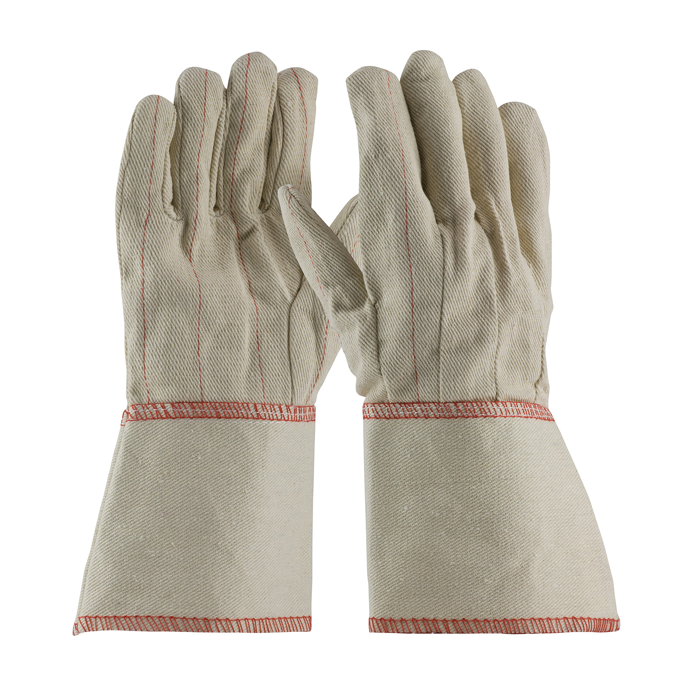 PIP® 92-918G Double Palm Men's General Purpose Gloves, Multi-Purpose/Work, Clute Cut/Full Finger/Nap-In/Straight Thumb Style, Universal, Cotton/Canvas Palm, 60% Cotton/40% Polyester, Natural, Gauntlet Cuff, Uncoated Coating, Resists: Abrasion