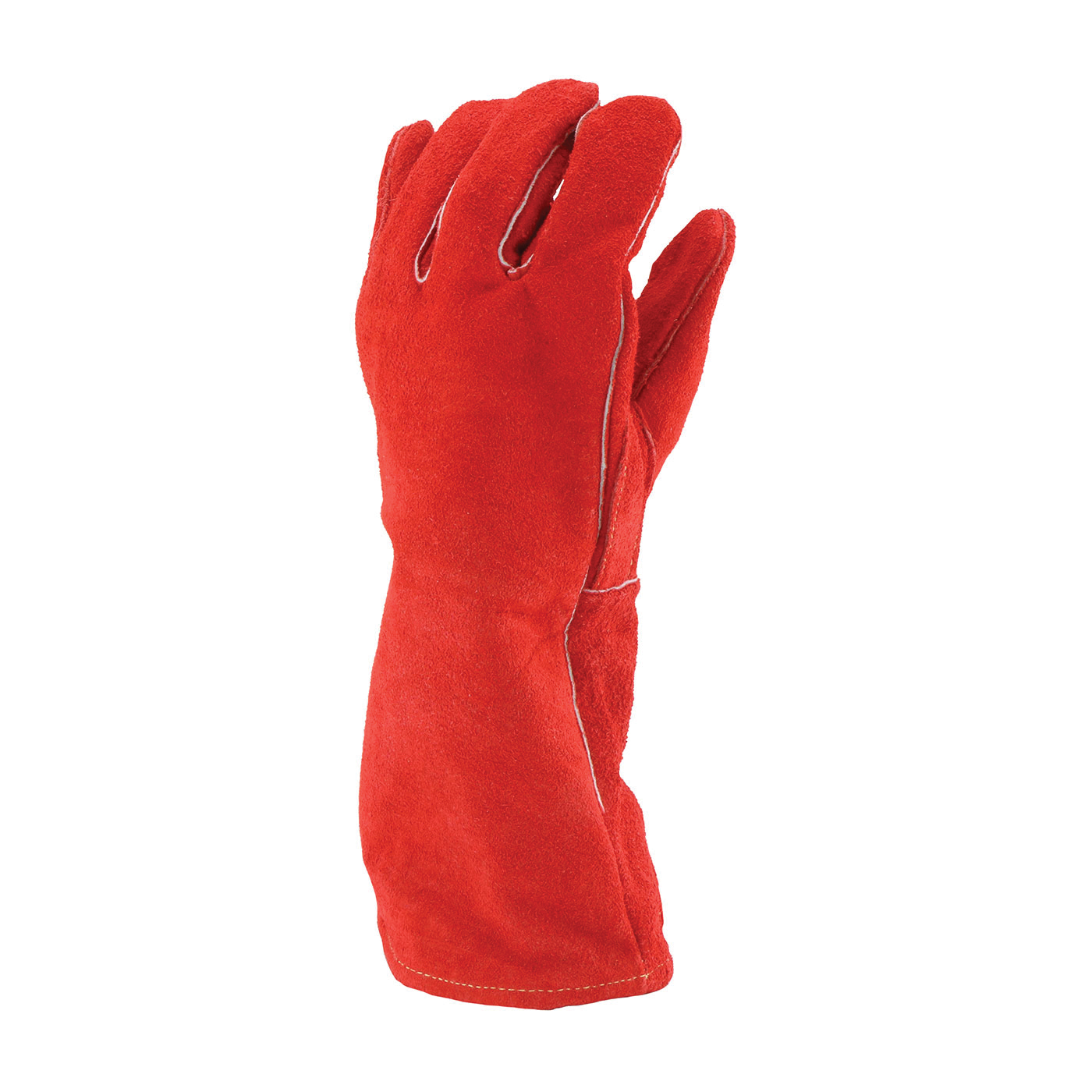 PIP® 9400LHO Premium Grade Welders Gloves, L, Split Cowhide Leather/Kevlar® Thread, Russet, Cotton Sock Lining, Gauntlet Cuff, 14 in L
