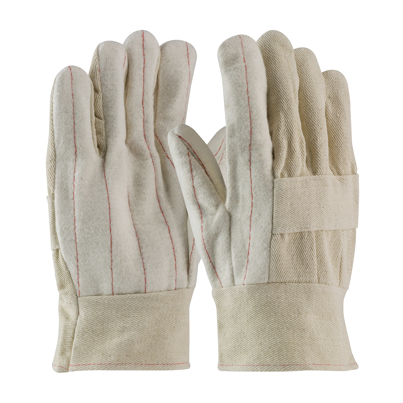 PIP® 94-924 Men's Premium Grade Hot Mill Gloves, Universal, Cotton/Canvas, Natural, Cotton, Open Band Top Cuff, 10.6 in L